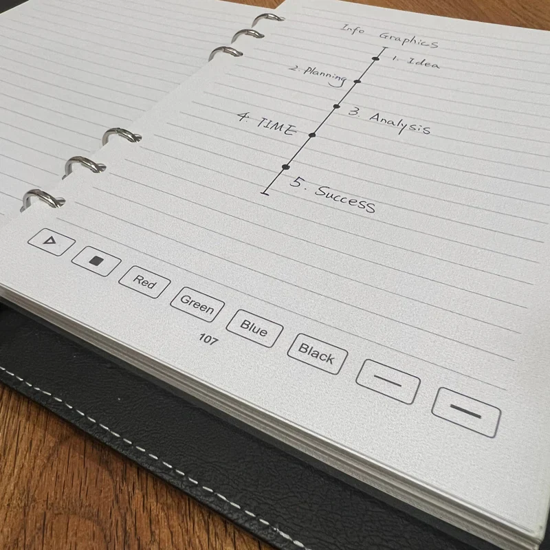 Sổ tay PU màu xám dành cho SyncPen4 - Ảnh 4