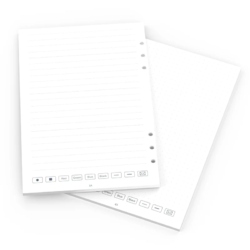 Giấy thay thế có thể xóa được khổ A5, 6 vòng xoắn, dùng cho bút thông minh SyncPen4, chất liệu PU.