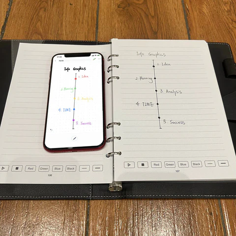 Sổ tay PU màu xám dành cho SyncPen4 - Ảnh 2